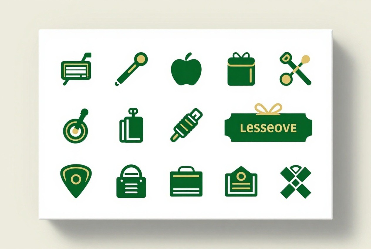 Gift bundle contents with lesson and accessory tags